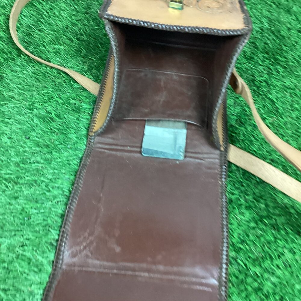 Vintage Hand Tooled Leather Hard Shell Bag - Picture 12 of 16